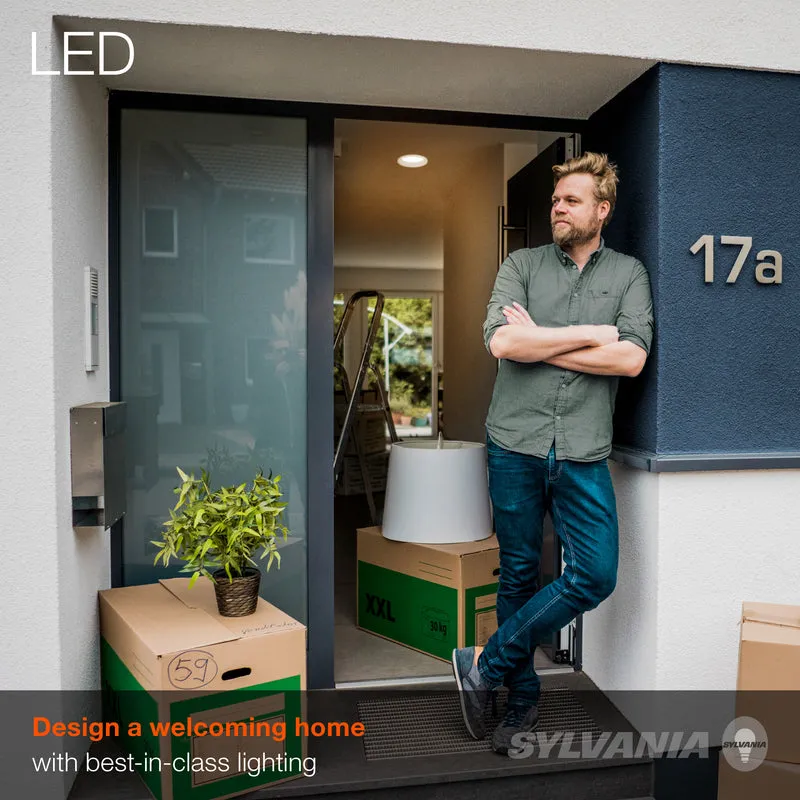 SYLVANIA 9W EverydayLED Light Bulb, BR30 LED, Dimmable, 550 Lumens, 2700K, Soft White - 8 PK