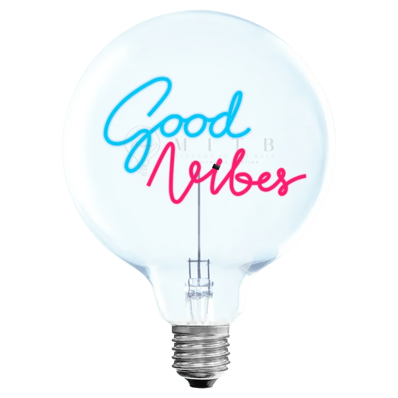 Ampoule décorative LED sans Fil "GOOD VIBES" - Message In The Bulb