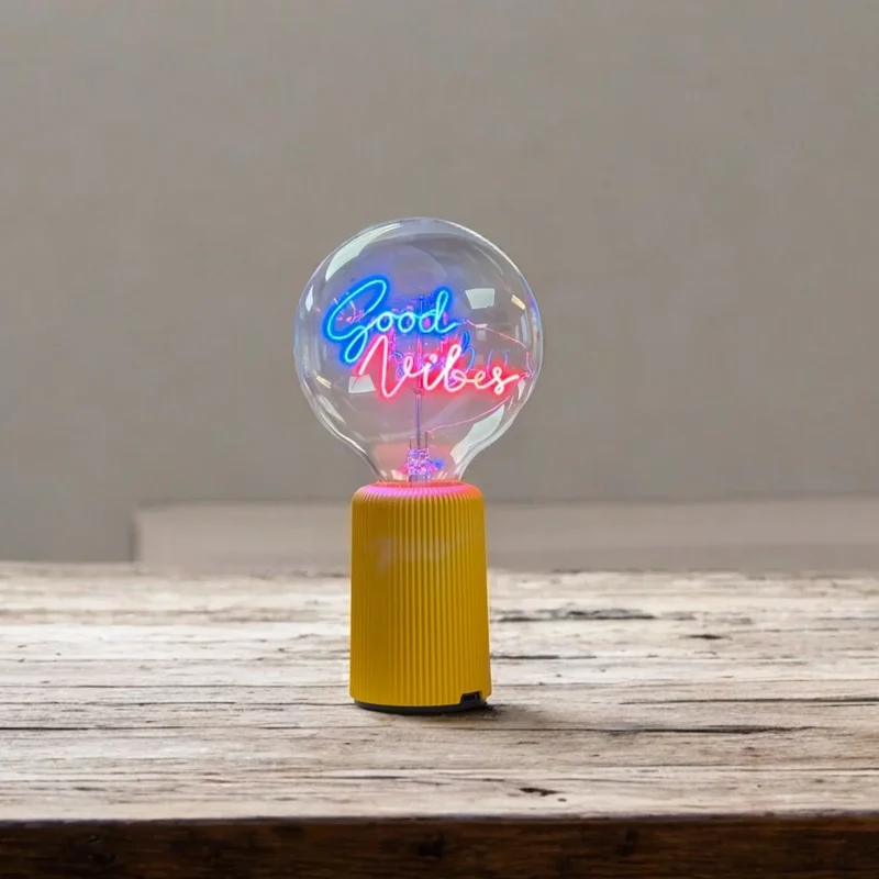 Ampoule décorative LED sans Fil "GOOD VIBES" - Message In The Bulb