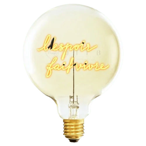 Ampoule décorative LED "L'espoir Fait Vivre" - Message In The Bulb