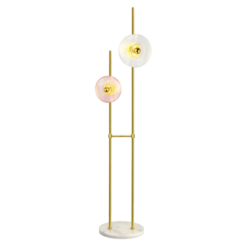 Lampadaire Roxanne vert – Style Art Déco et verre soufflé, lumière d’ambiance élégante
