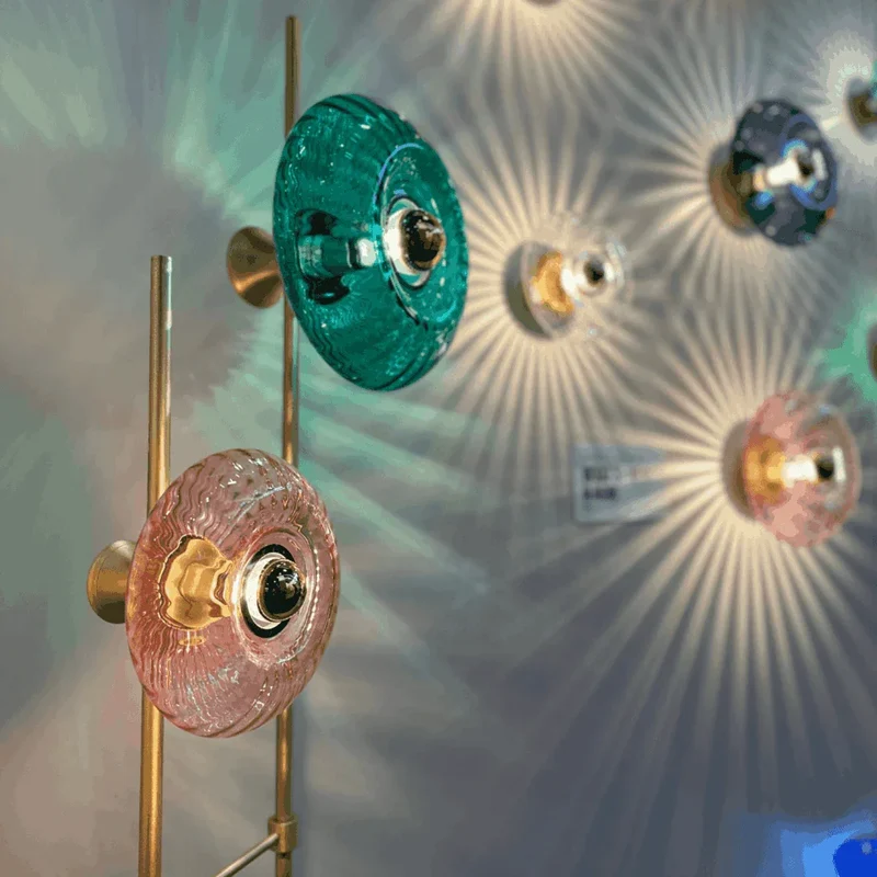 Lampadaire Grace – Design élégant en verre soufflé, 2 verrines personnalisables
