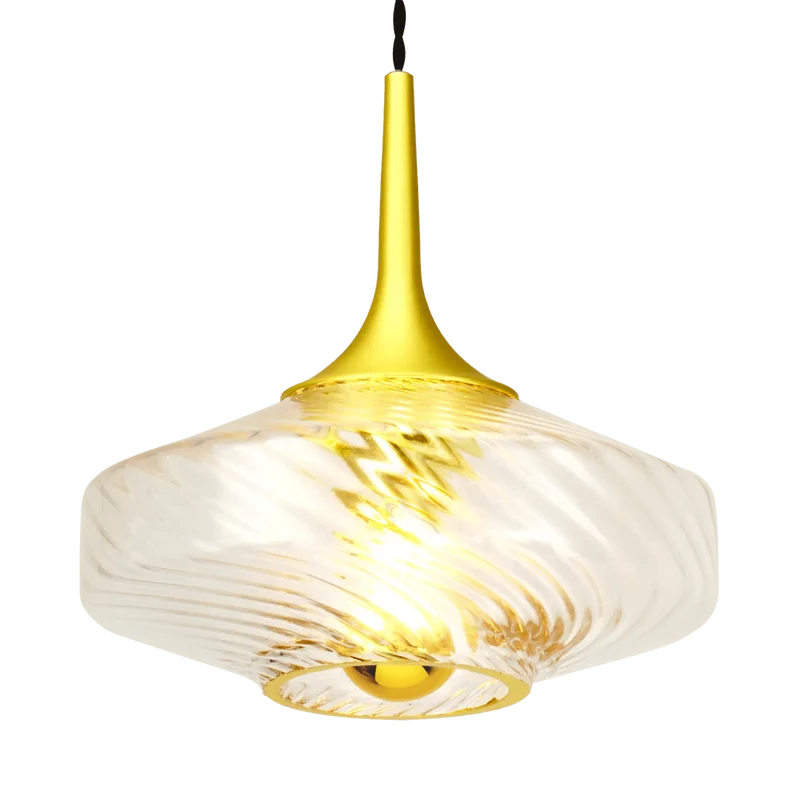 Suspension Roxanne Ø20 cm – Luminaire en verre soufflé transparent design élégant