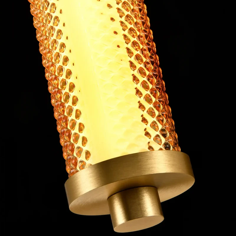 Suspension Tiffany verticale Diamant – Luminaire design LED dimmable élégant