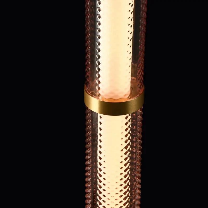 Lampadaire Tiffany – LED intégrée, intensité variable, finition dorée