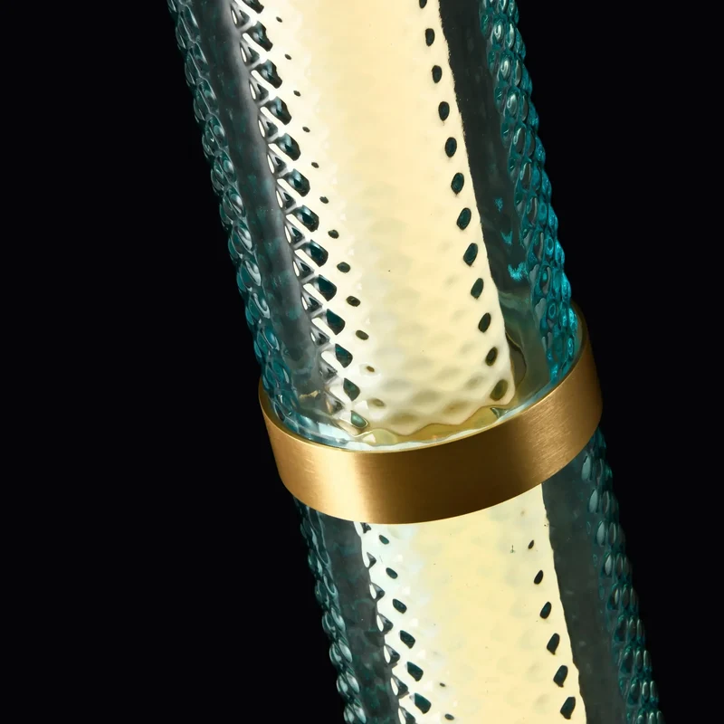 Lampadaire Tiffany – LED intégrée, intensité variable, finition dorée