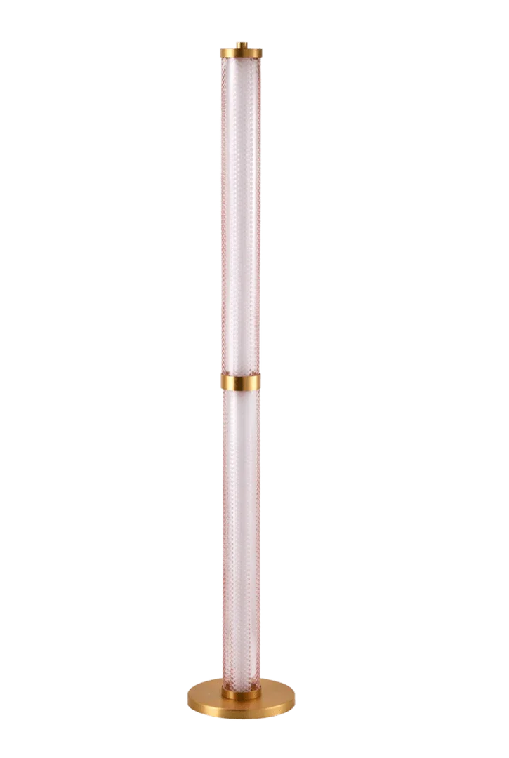 Lampadaire Tiffany – LED intégrée, intensité variable, finition dorée