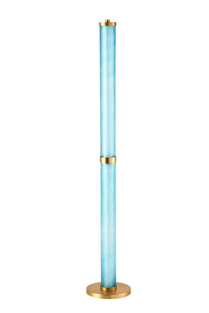 Lampadaire Tiffany – LED intégrée, intensité variable, finition dorée