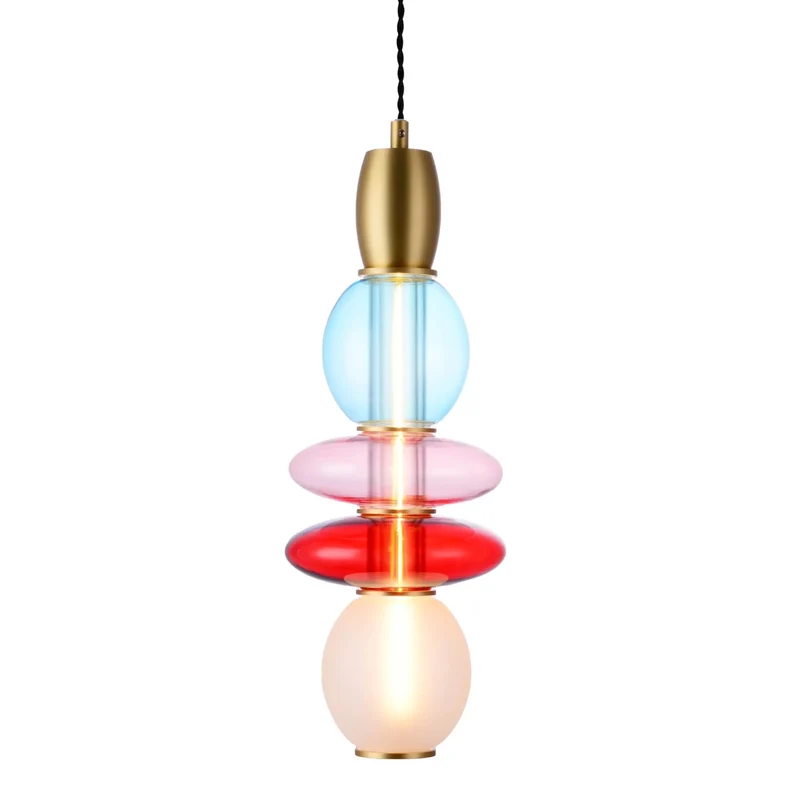 Suspension Petite Léonor verticale verre soufflé – LED filament