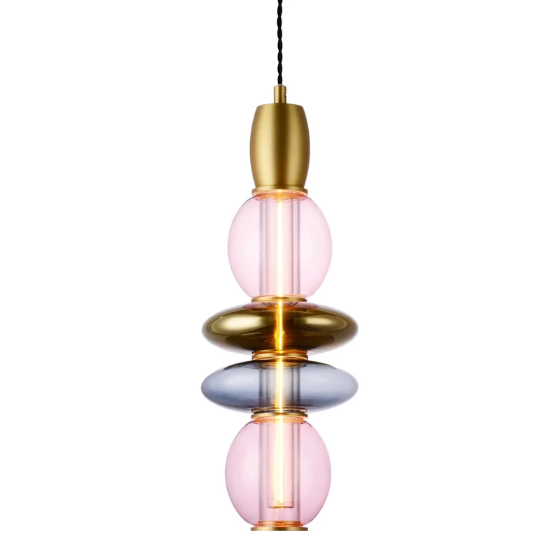 Suspension Petite Léonor verticale verre soufflé – LED filament