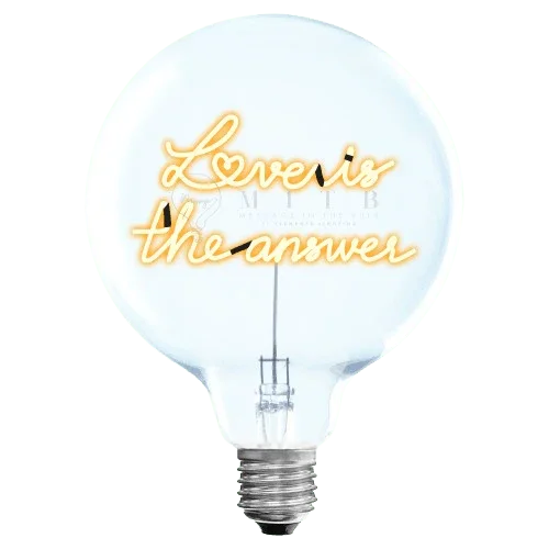 Ampoule décorative LED sans fil "LOVE IS THE ANSWER" - Message In The Bulb
