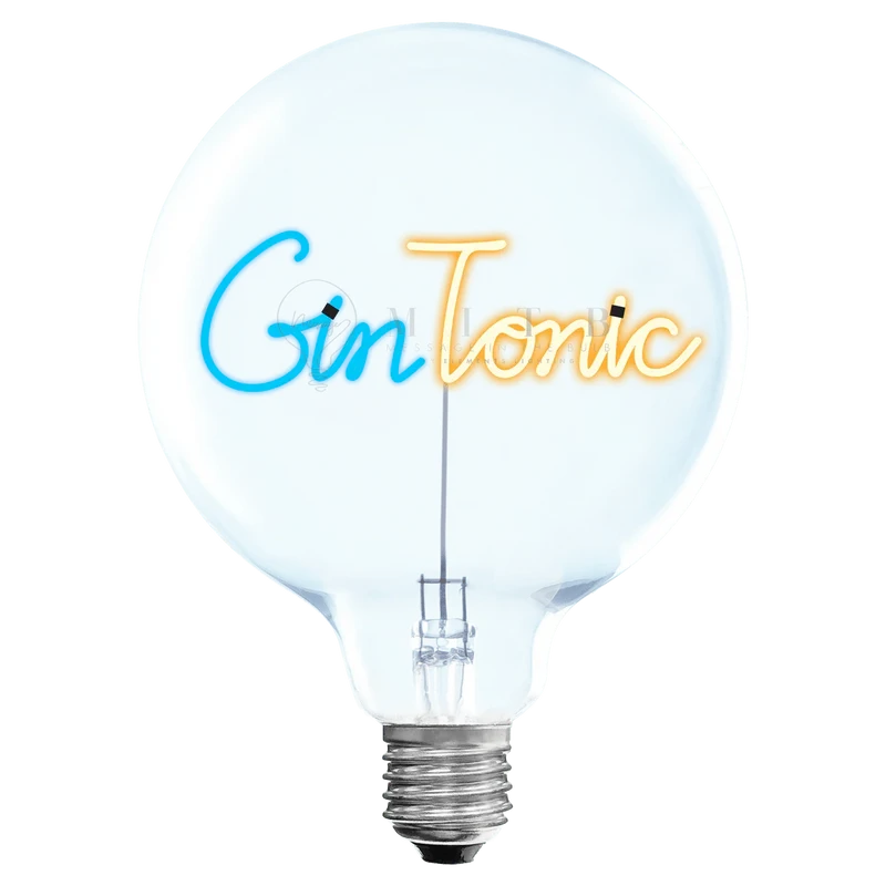 Ampoule décorative LED sans fil "GIN TONIC" - Message In The Bulb