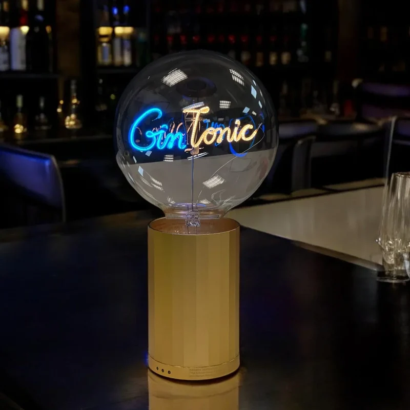 Ampoule décorative LED sans fil "GIN TONIC" - Message In The Bulb