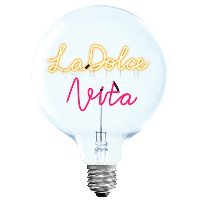Ampoule décorative sans fil "LA DOLCE VITA" - Message In The Bulb