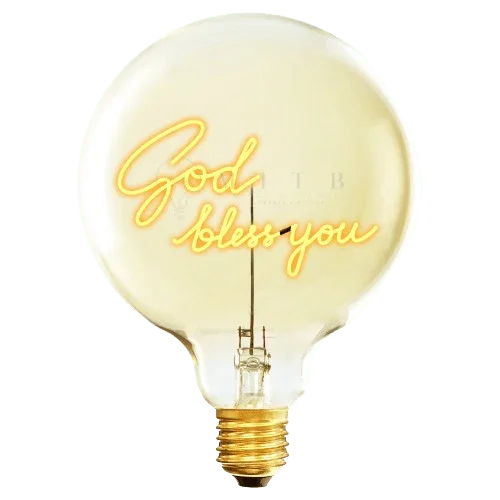 Ampoule décorative LED "GOD BLESS YOU" - Message In The Bulb
