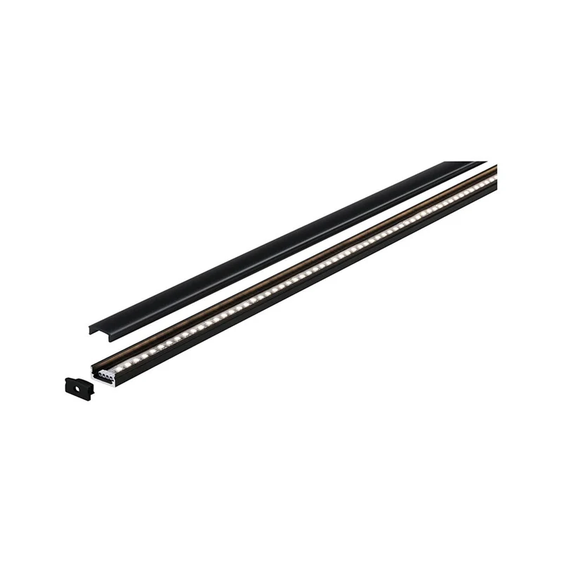 LED Strip Profil Base Schwarzer 2m Diffusor