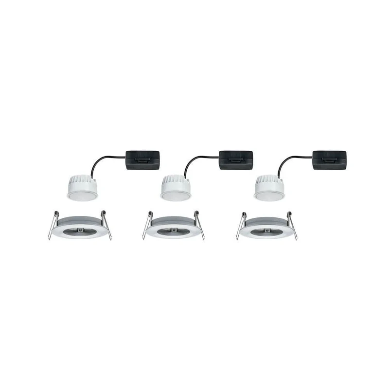 3er-Set Einbauleuchte LED Nova rund Alu-Gedreht