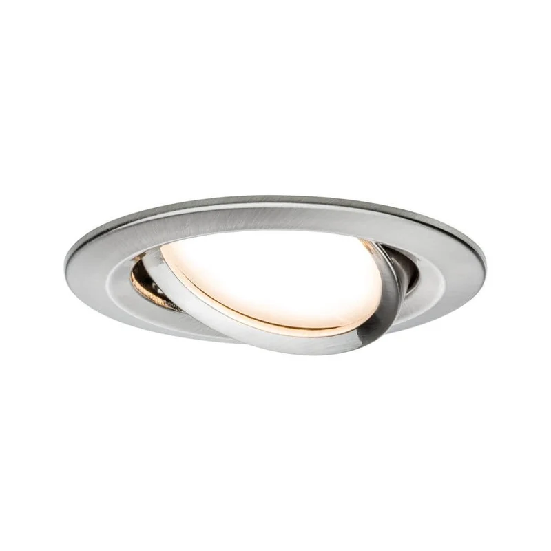 LED Einbauleuchte Nova rund Eisen-Gebürstet