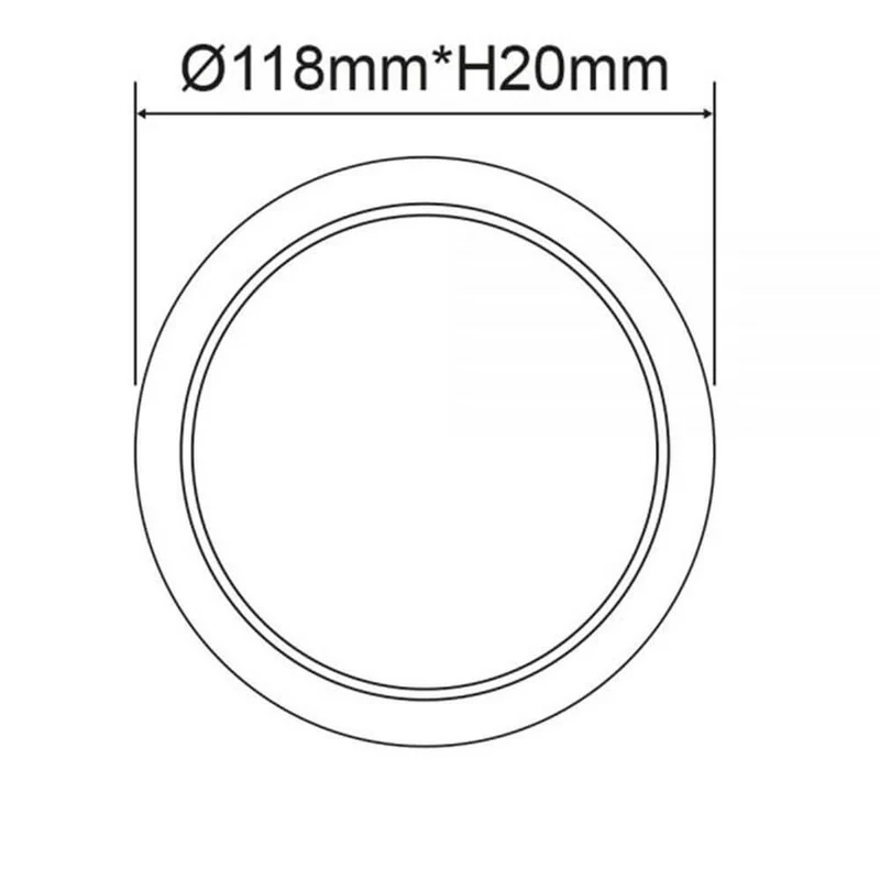Einbau LED-Panel Ø 12cm Flex Dimmbar 8W Ausschnitt 5-10cm Warmweiß