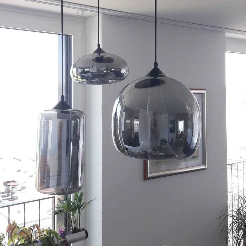 Silo Ø 18cm Pendelleuchte Rauchglas