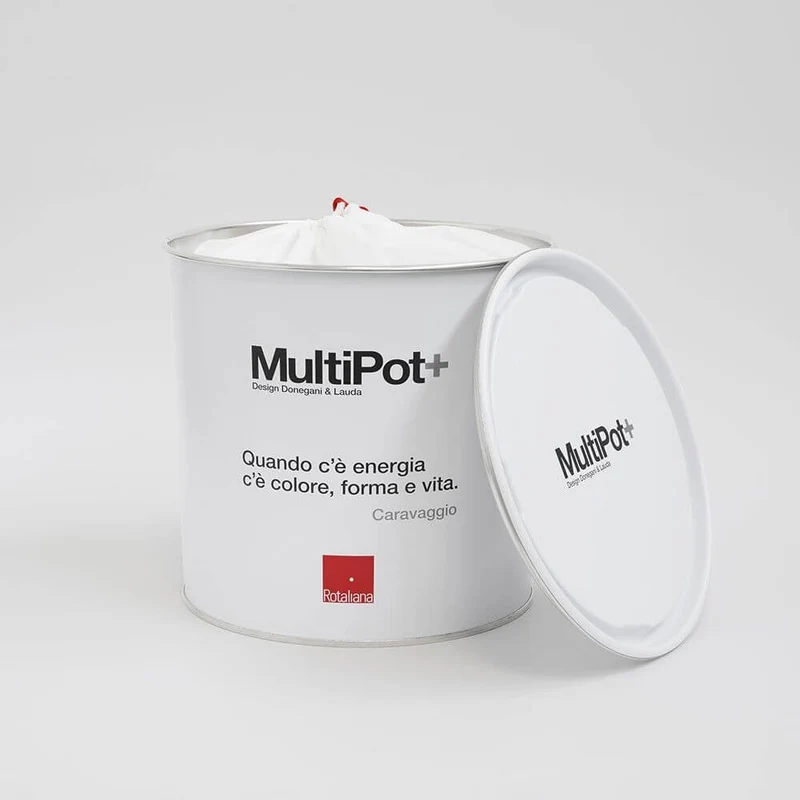 Rotaliana Multipot+ Tischleuchte Kabelcontainer + Ladestation Chrom