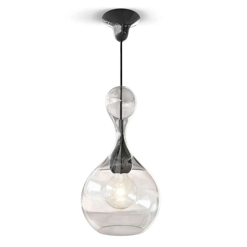 Blubb Glas-Pendellampe Mundgeblasen