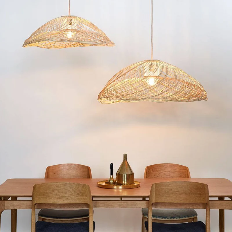 Forestier Rattan-Pendelleuchte Satelise