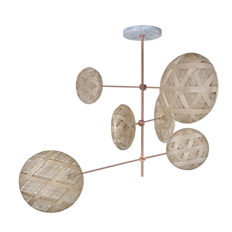 Forestier Deckenlampe Chanpen Structure 6-flg.