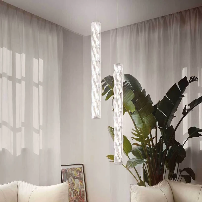 Slamp Hugo LED-Pendelleuchte vertikal aus Lentiflex-Kunststoff