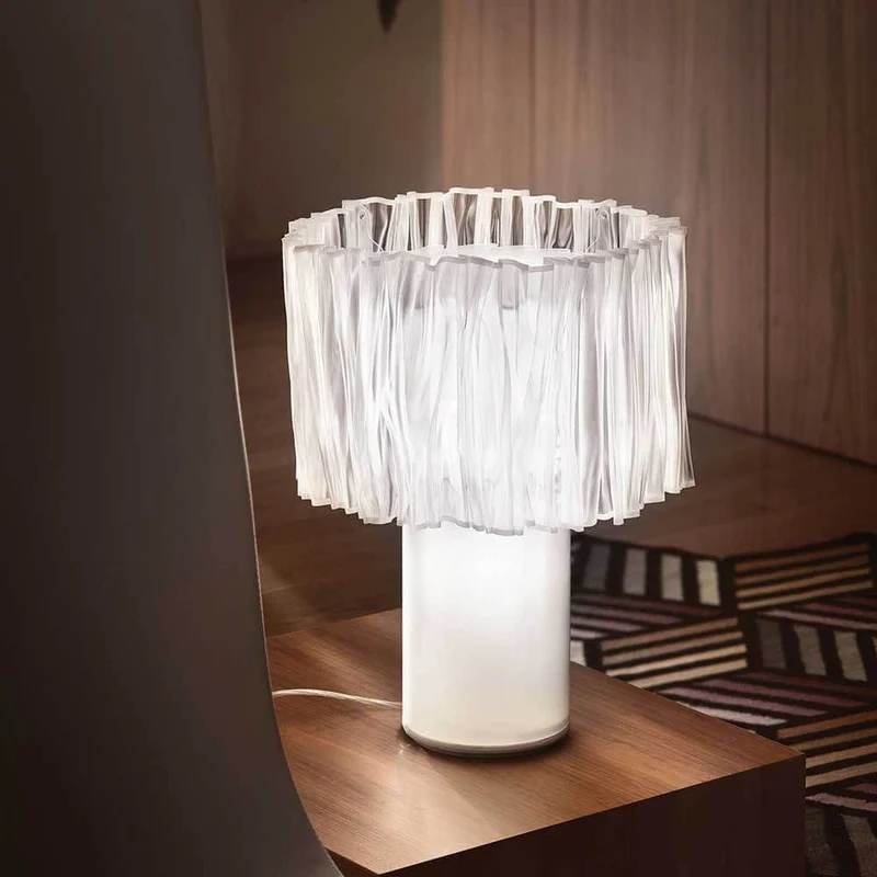 Slamp Tischlampe Accordéon Weiß/Transparent