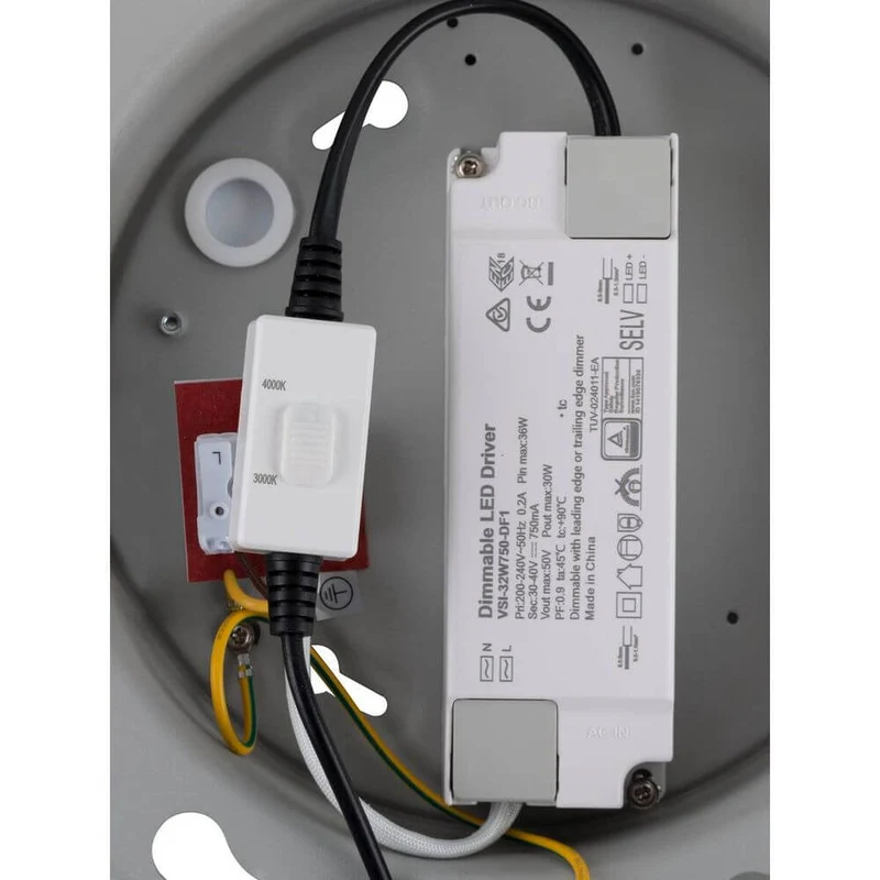 Panel 60 Rund LED Deckenaufbauleuchte Grau 3000/4000K