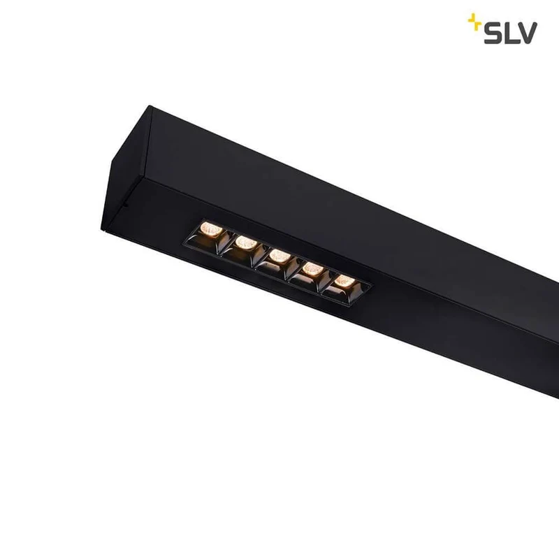 Q-Line LED Deckenaufbauleuchte 1m Schwarz 3000K