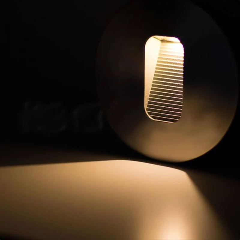 LED Wandeinbauleuchte eckig 3W Edelstahl Warmweiß IP65