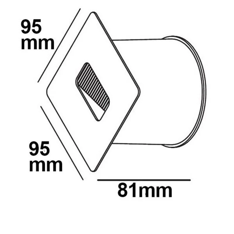 LED Wandeinbauleuchte eckig 3W Edelstahl Warmweiß IP65