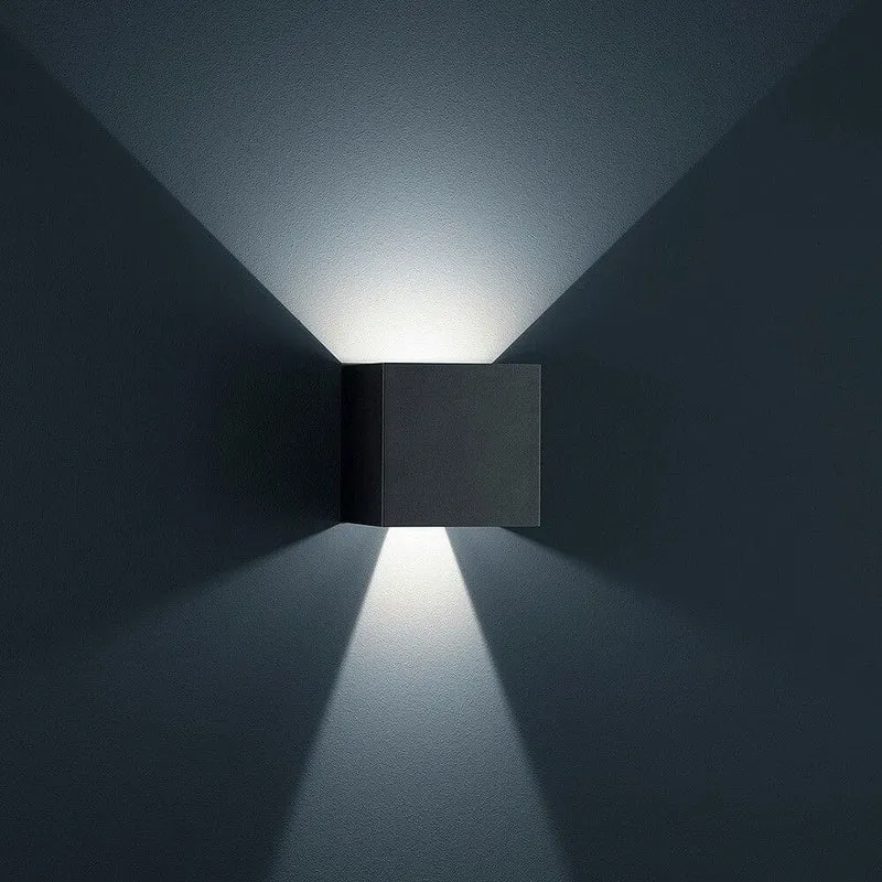 LED Außen-Wandlampe Siri 44 - L IP54 Schwarz