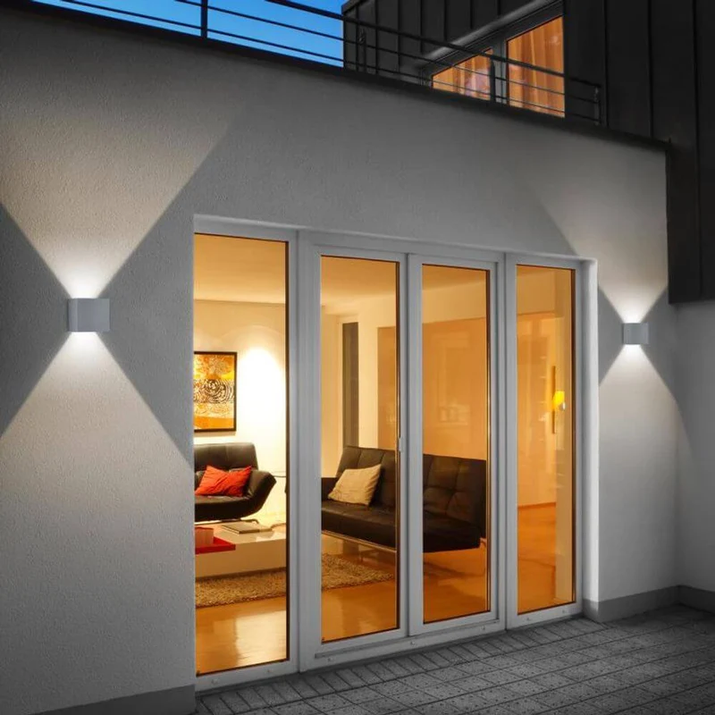 LED Außen-Wandlampe Siri 44 IP54 Weiß