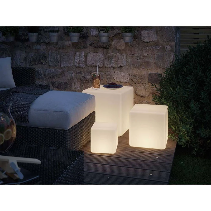 LED Plug & Shine Lichtobjekt Cube 30x30cm IP67 24V 3000K 575lm