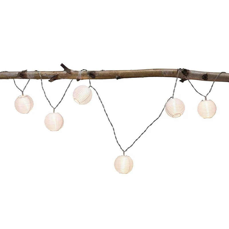 Akku LED Lampionkette IP44 3000K 7x1lm USB