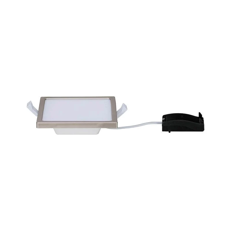EBL Set Panel Areo eckig dim IP44 1x8W 3000K 120x120mm Nickel-Matt