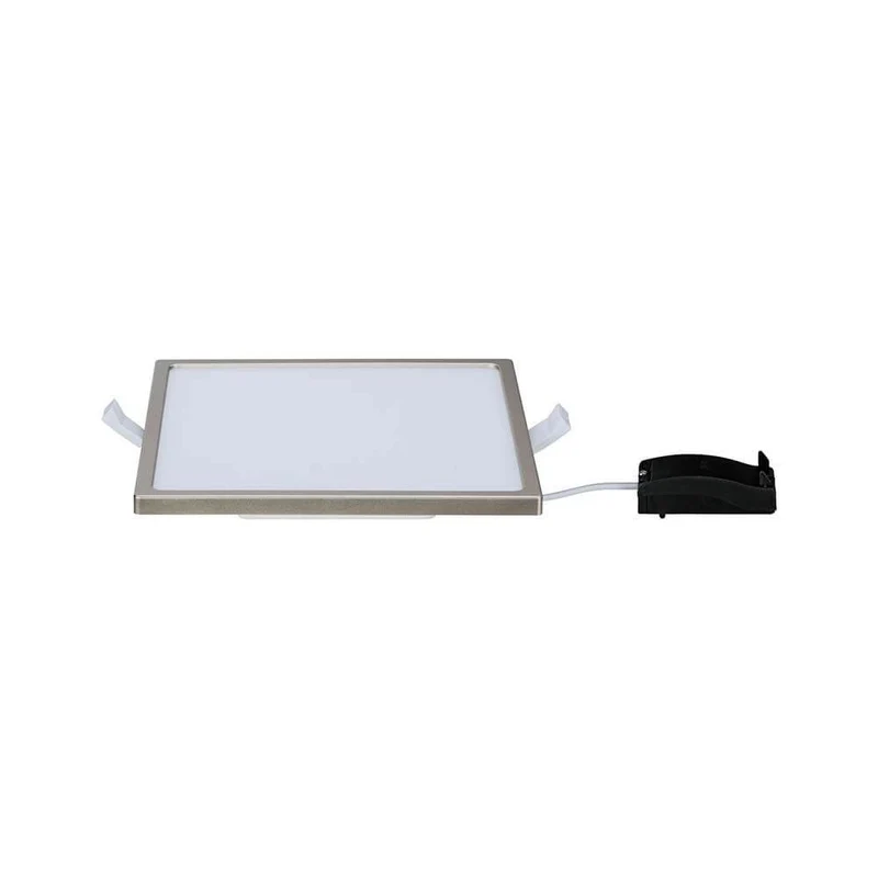 EBL Set Panel Areo eckig dim IP44 1x12W 3000K Nickel-Matt