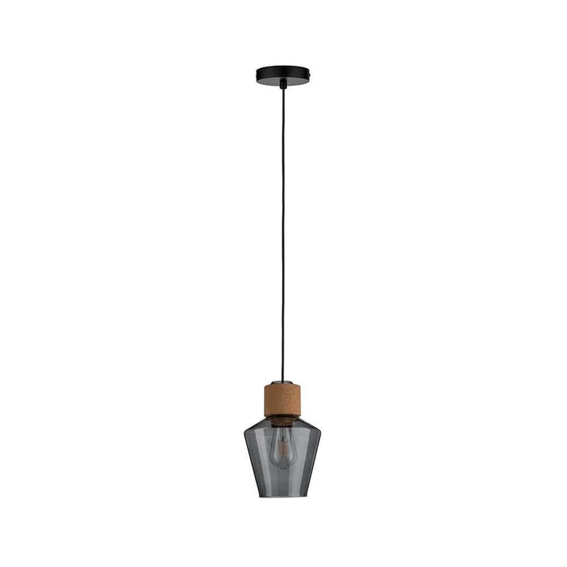 Neordic Edla Pendelleuchte max1x20W E27 Rauch Kork Schwarz