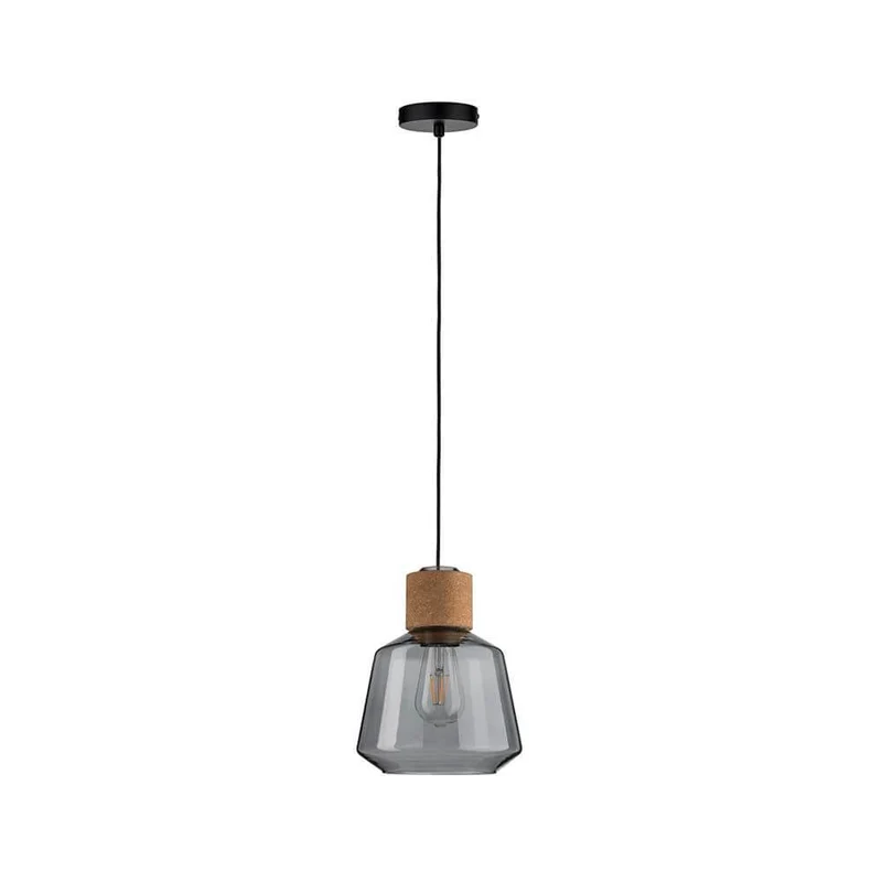 Neordic Elia Pendelleuchte max1x20W E27 Rauch Kork Schwarz