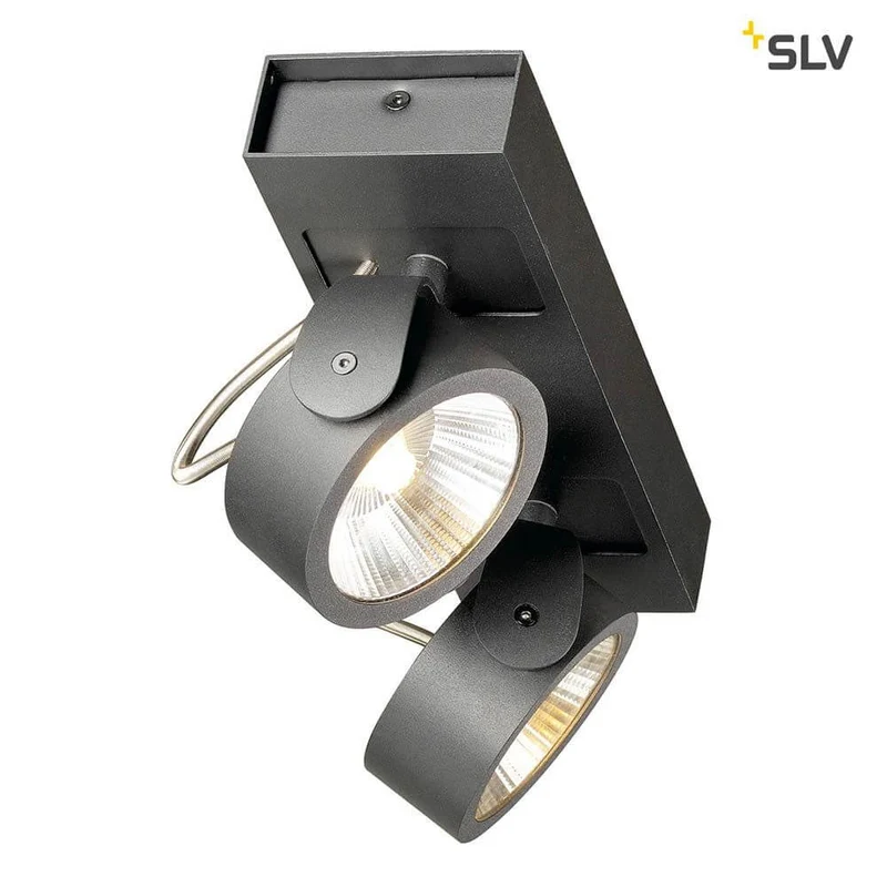 Kalu LED 2 Wand- & Deckenleuchte Schwarz 3000K