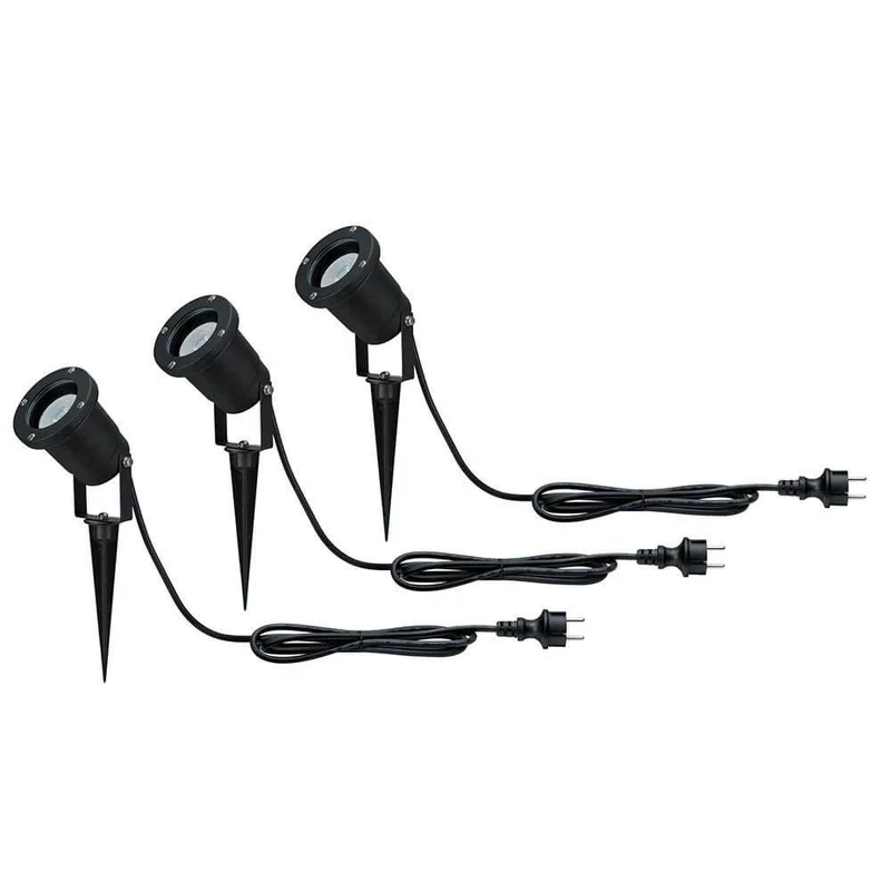 Special Line Garden Spotlight IP44 GU10 3x3,5W 3000K Schwarz Alu