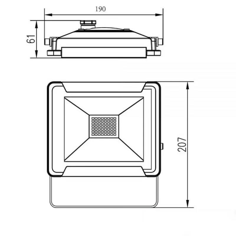 LED Fluter Neutralweiß 30W 2400lm , IP65 Schwarz