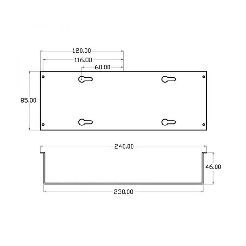 Trafobox Montagebox für rahmenloses Panel