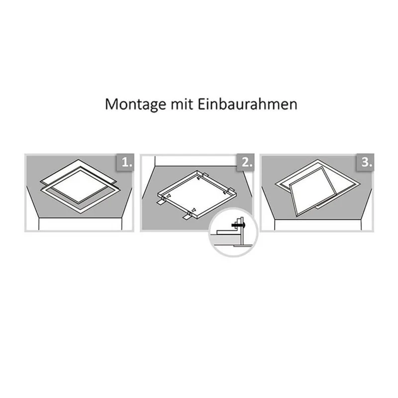 Einbaurahmen Weiß für LED Panel 1200