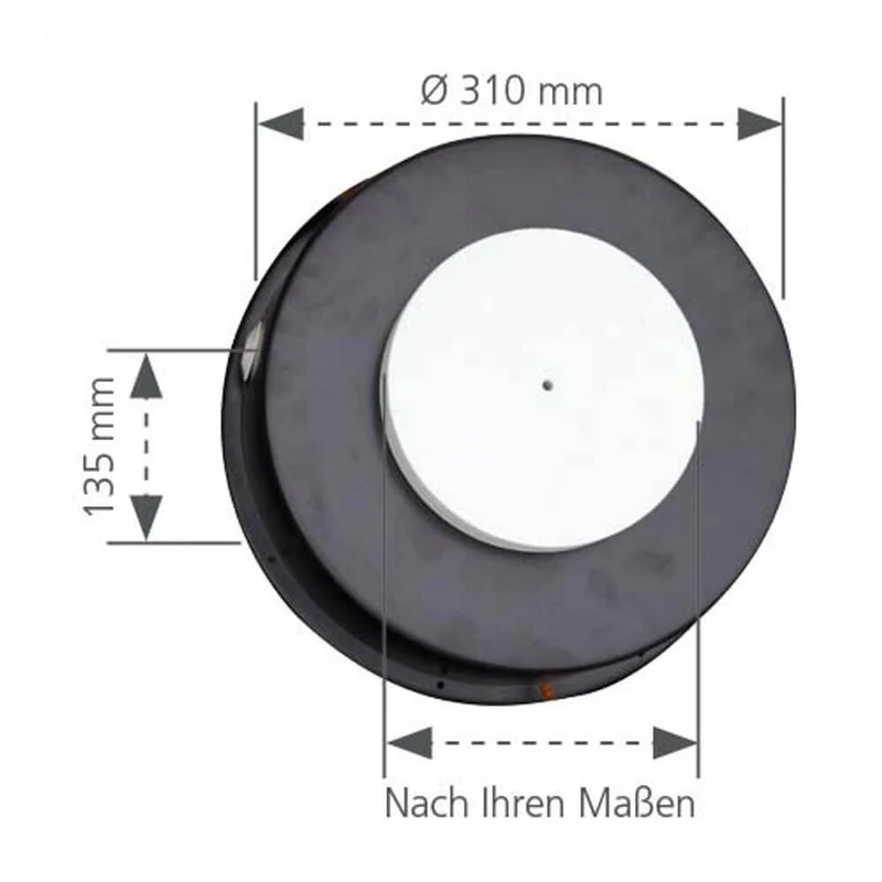 Individuelle Leuchten-Einbaudose XXL Ø 310mm für Betonbau