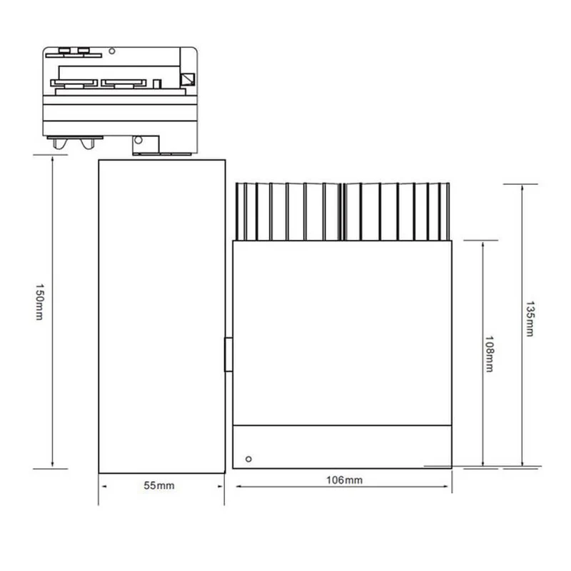 3-Phasen Metzgerei LED Strahler Fleischwaren 1230lm 40W 1900K Weiß