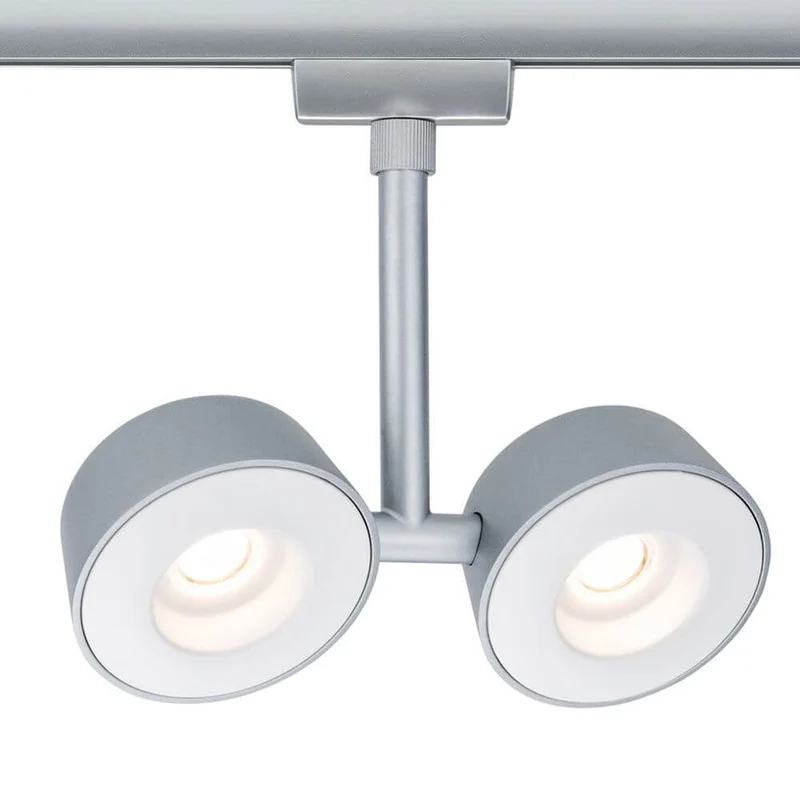 URail Systems LED Spot Double Pellet 2x4W Dimmbar Chrom-Matt